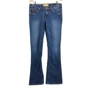 J and Company Womens 29 Boot Cut Denim Blue Jeans Low Rise Medium Wash 5 Pocket